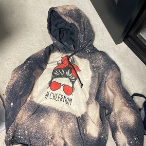 Cheer Mom Bleached Gildan Hoodie